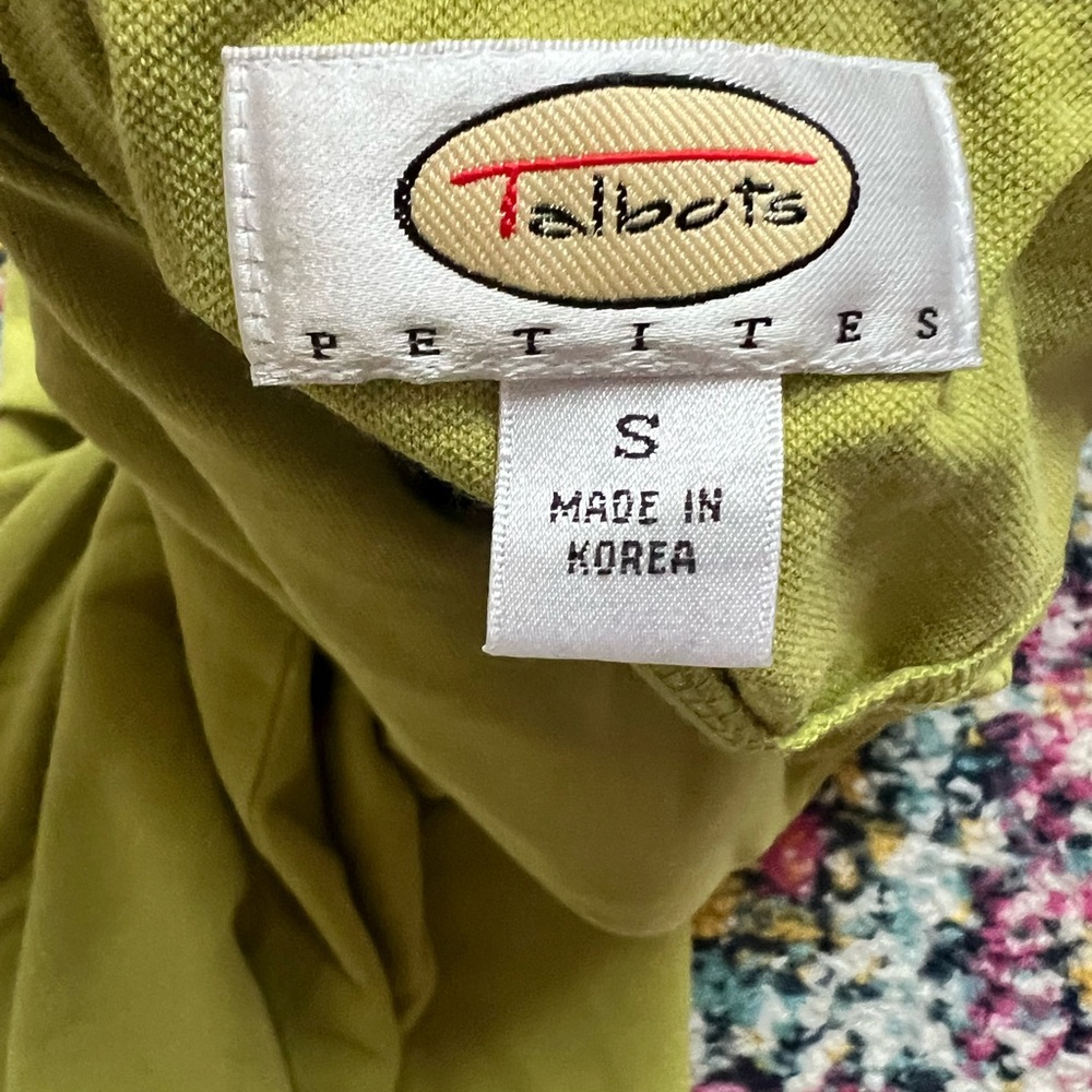 Talbots Petites Green Top